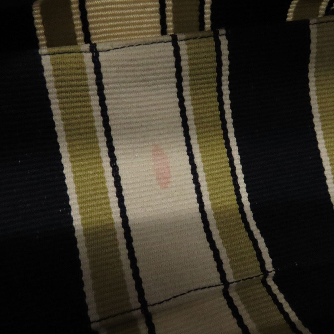 MIUMIU Tote Bag canvas Brown Ivy Stripes
