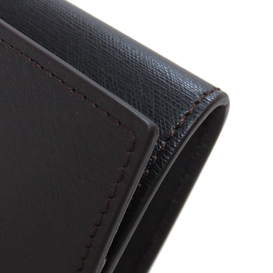 Dunhill Coin case leather Brown logo mens Used Authentic