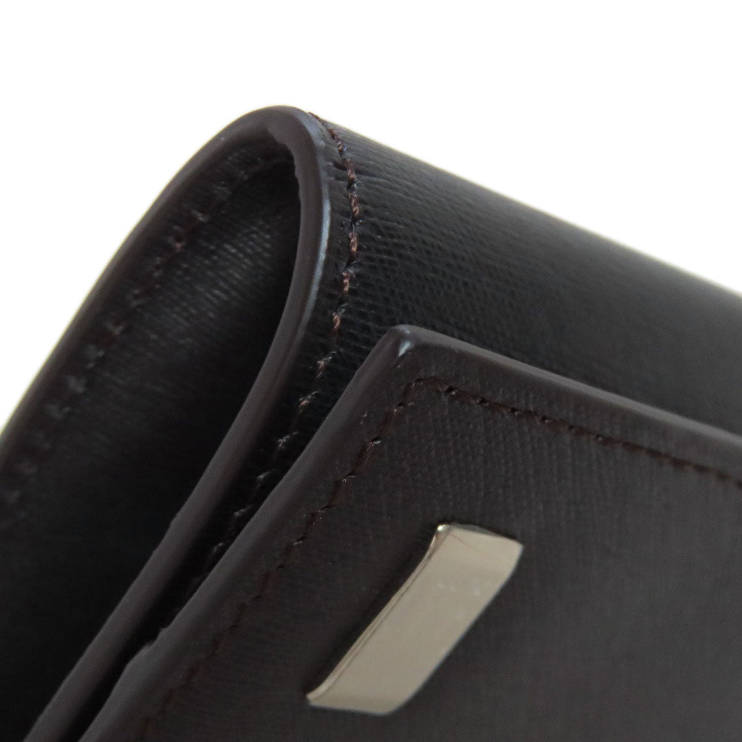 Dunhill Coin case leather Brown logo mens Used Authentic