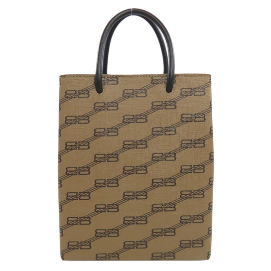 BALENCIAGA Handbag 693805 PVC Brown BB Monogram 2WAY