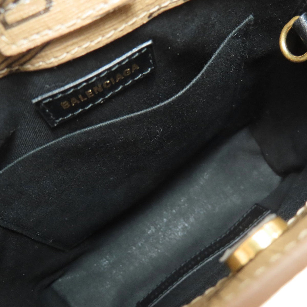 BALENCIAGA Handbag 693805 PVC Brown BB Monogram 2WAY