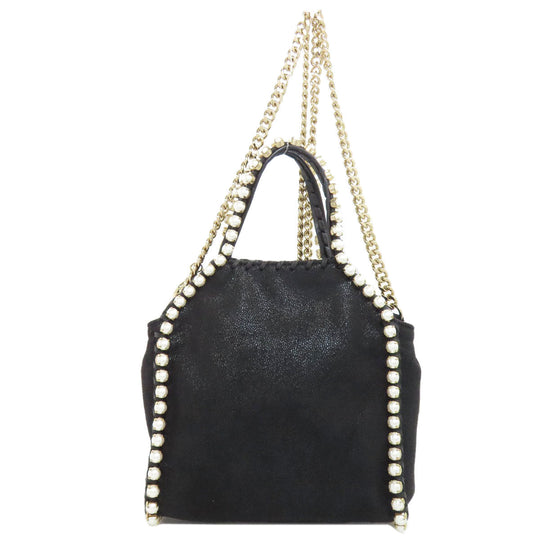Stella McCartney Handbag polyester black Falabella Tiny 2WAY