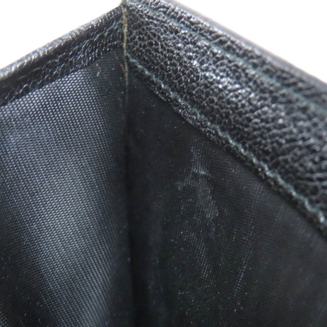 MIUMIU Bifold Wallet leather black logo ribbon