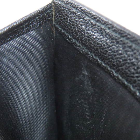 MIUMIU Bifold Wallet leather black logo ribbon