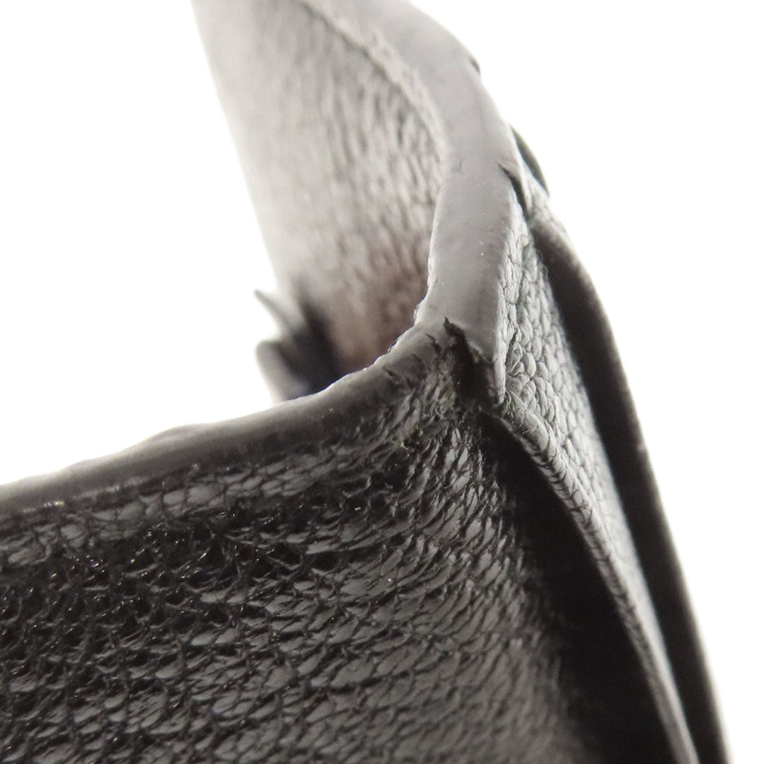MIUMIU Bifold Wallet leather black logo ribbon