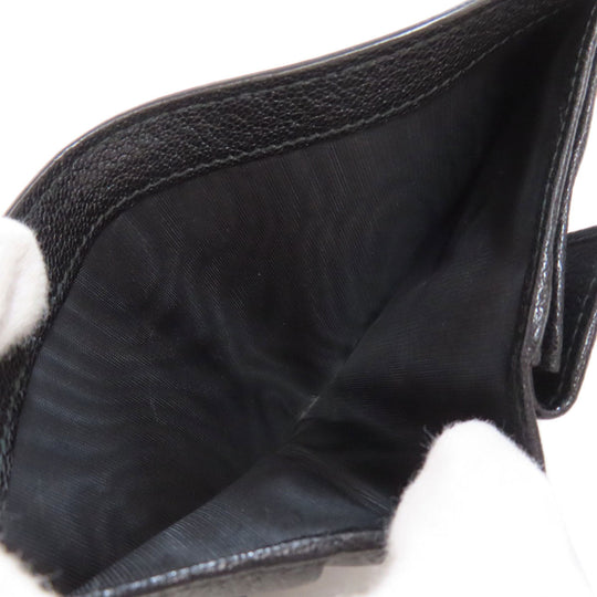 MIUMIU Bifold Wallet leather black logo ribbon