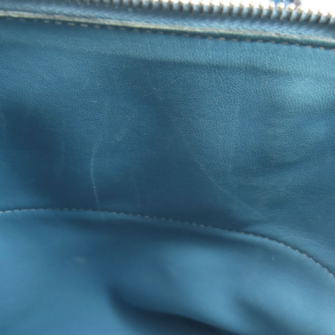 HERMES Handbag Taurillon Clemence blue Bolide 31 Blue Jean SilverMetal Women Used Authentic