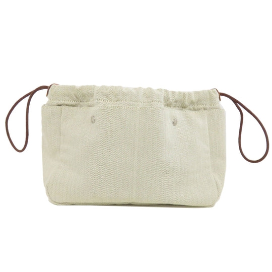 HERMES Accessory pouch Towal chevron beige fullby 25 bag in bag