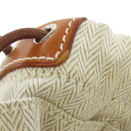 HERMES Accessory pouch Towal chevron beige fullby 25 bag in bag