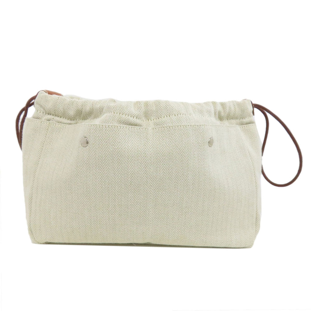 HERMES Accessory pouch Towal chevron beige fullby 25 bag in bag