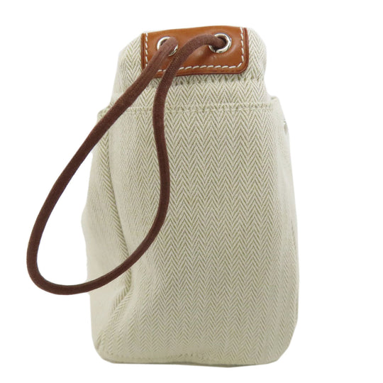 HERMES Accessory pouch Towal chevron beige fullby 25 bag in bag
