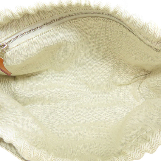 HERMES Accessory pouch Towal chevron beige fullby 25 bag in bag