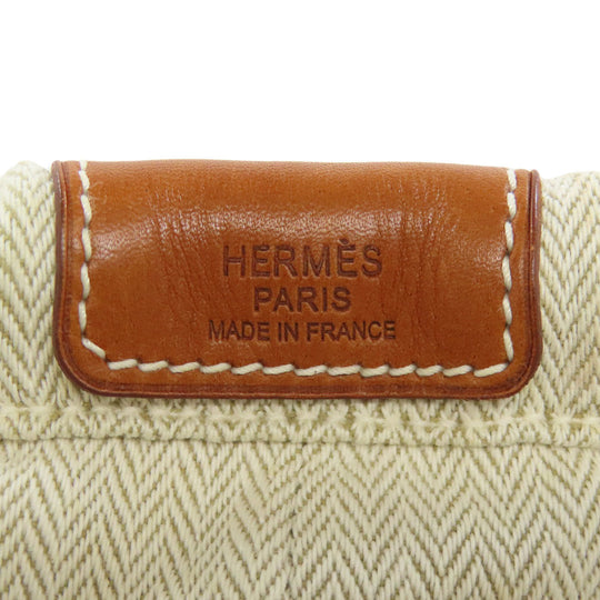 HERMES Accessory pouch Towal chevron beige fullby 25 bag in bag