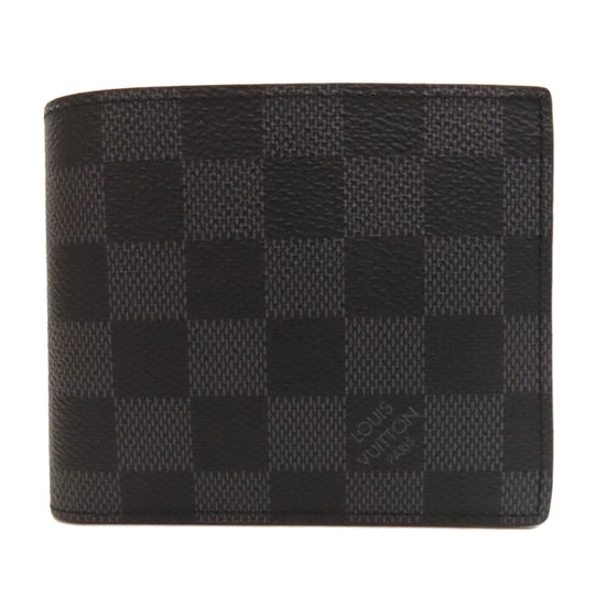 LOUIS VUITTON Bifold Wallet N63336 Damier canvas black Portefeuille・Marco NM