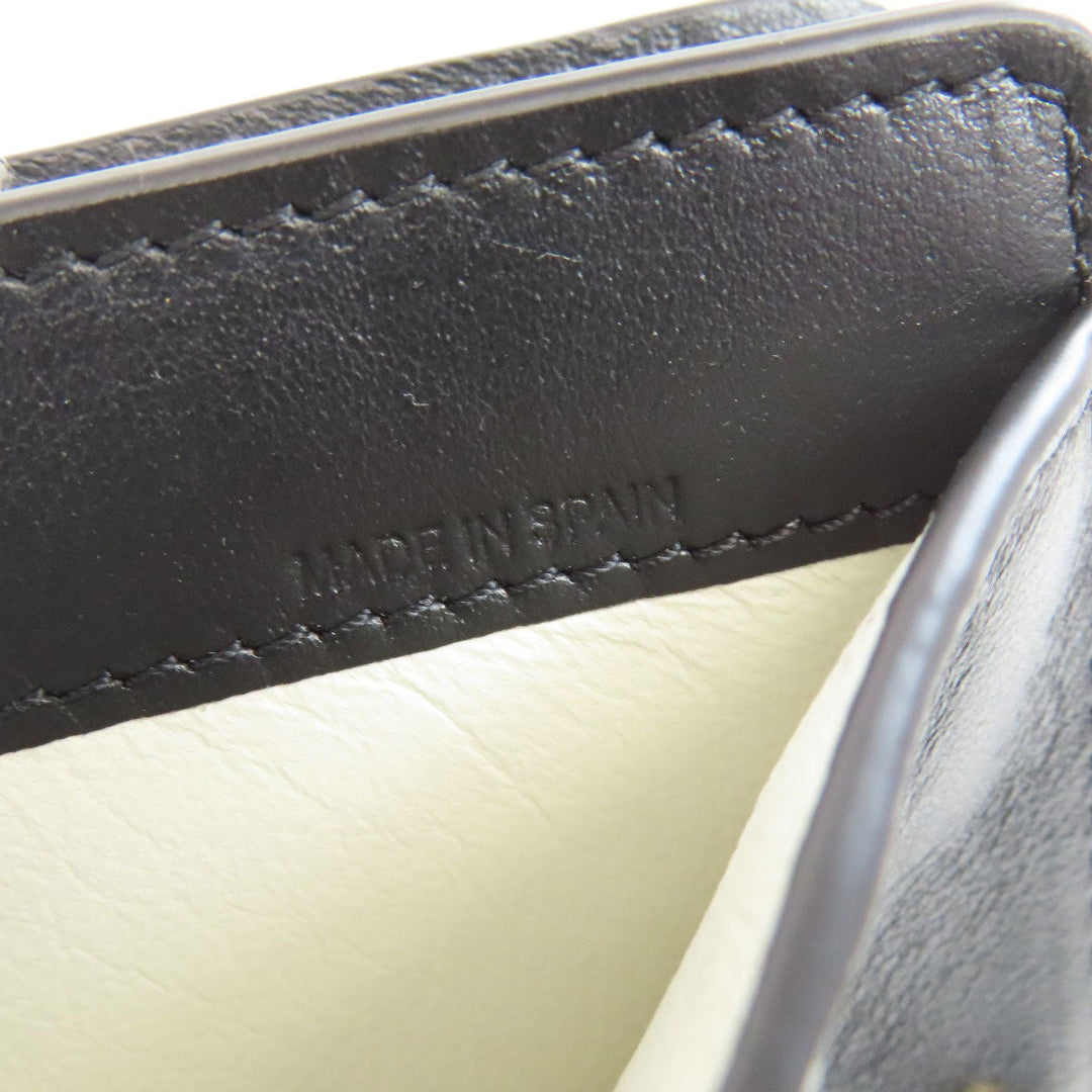 Chloe Bifold Wallet Calfskin black Sense Compact Wallet Women Used Authentic