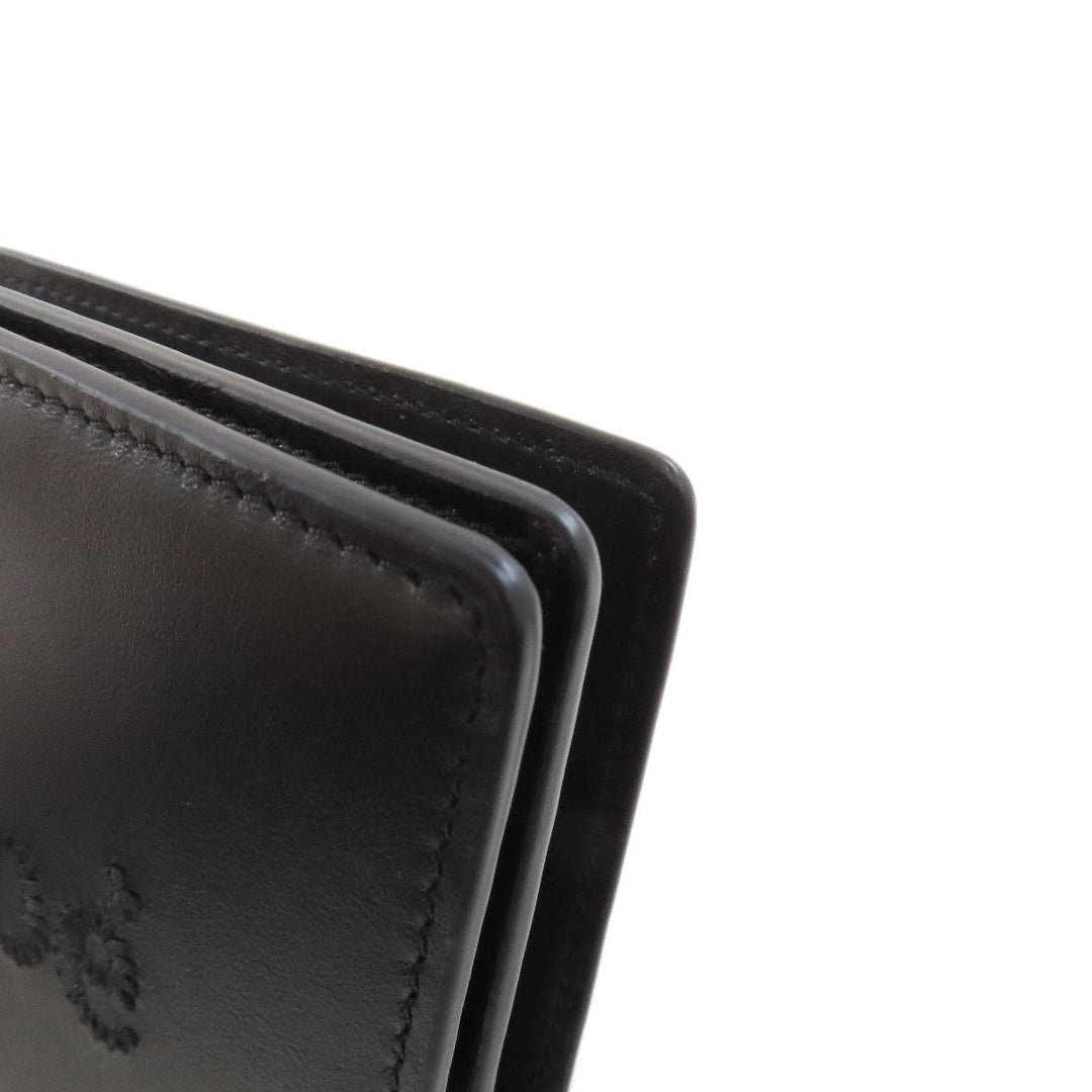 Chloe Bifold Wallet Calfskin black Sense Compact Wallet Women Used Authentic