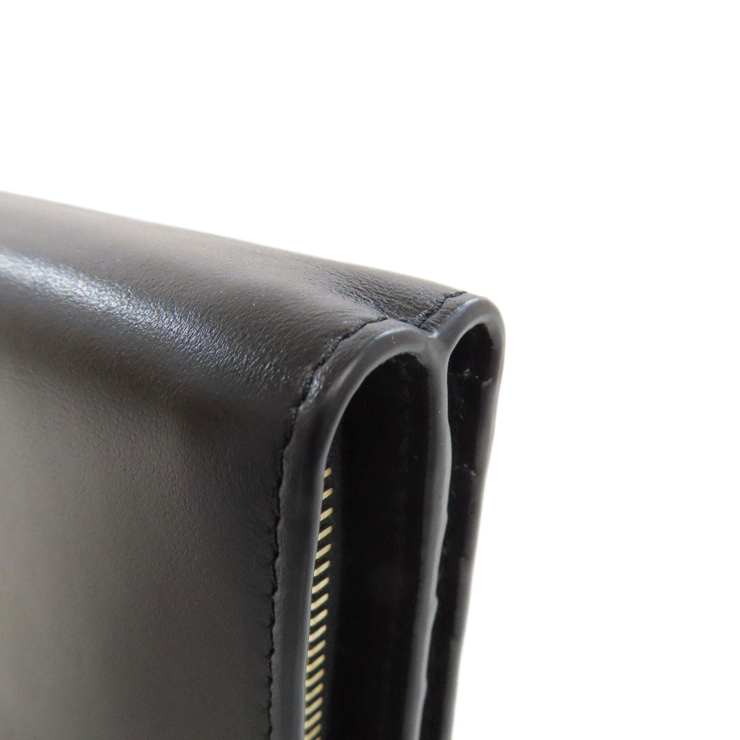 Chloe Bifold Wallet Calfskin black Sense Compact Wallet Women Used Authentic
