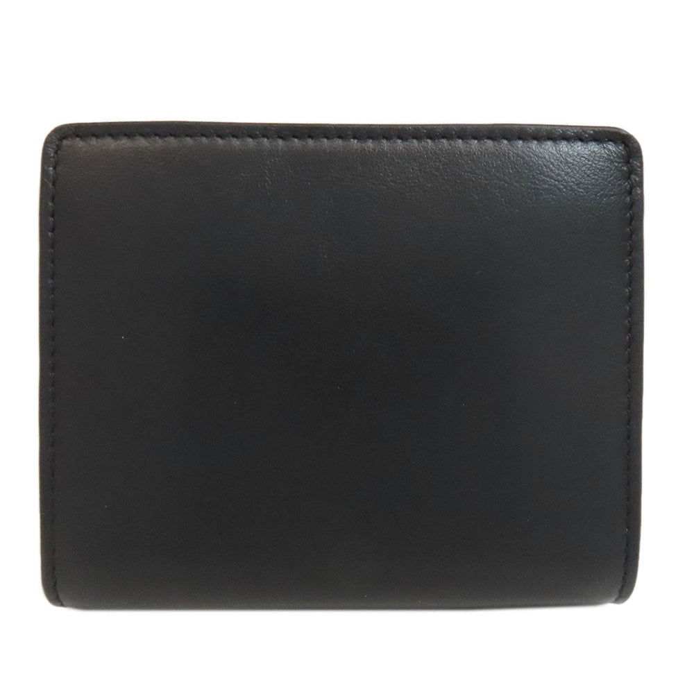 Chloe Bifold Wallet Calfskin black Sense Compact Wallet Women Used Authentic