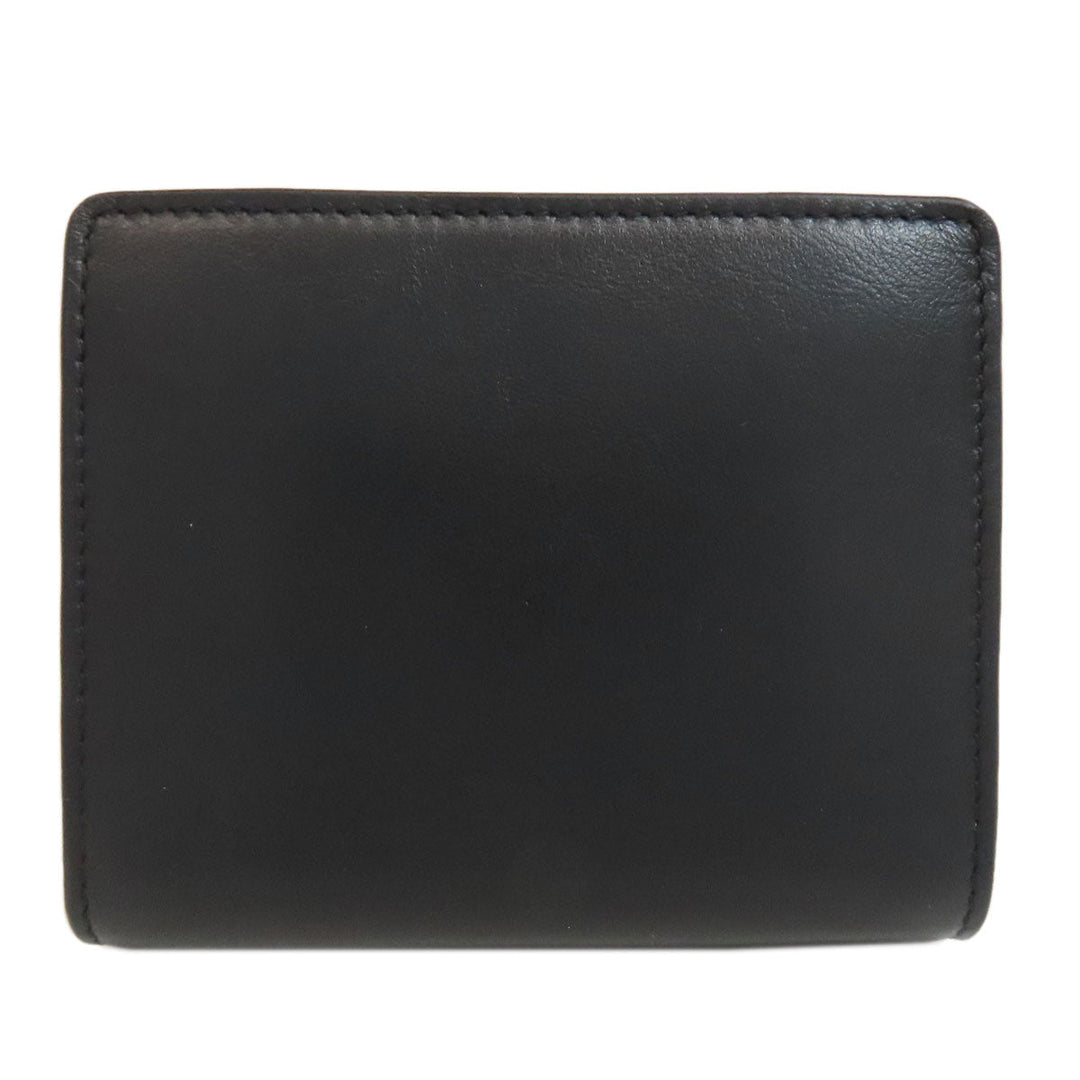 Chloe Bifold Wallet Calfskin black Sense Compact Wallet Women Used Authentic