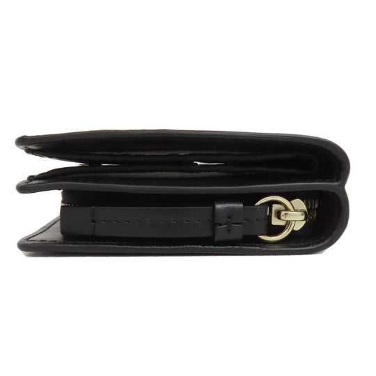 Chloe Bifold Wallet Calfskin black Sense Compact Wallet Women Used Authentic
