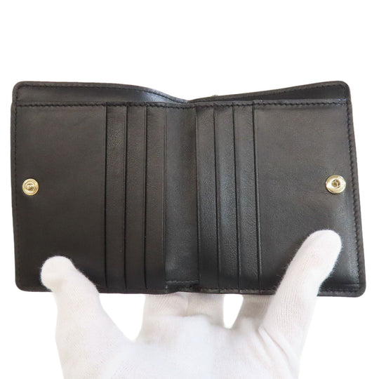 Chloe Bifold Wallet Calfskin black Sense Compact Wallet Women Used Authentic