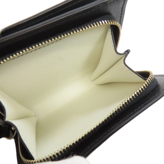 Chloe Bifold Wallet Calfskin black Sense Compact Wallet Women Used Authentic