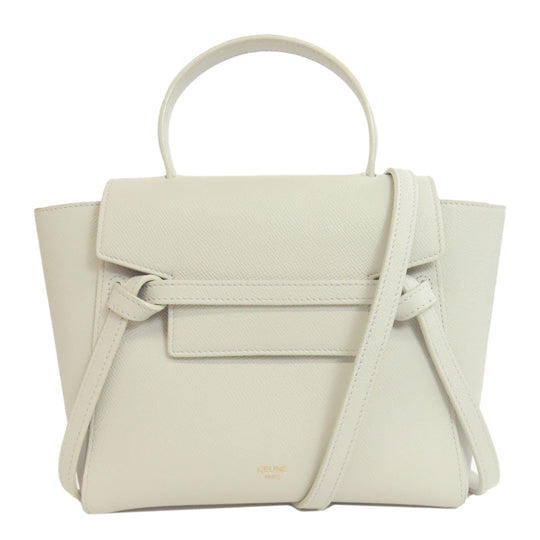 CELINE Handbag Calfskin green Belt bag 2WAY