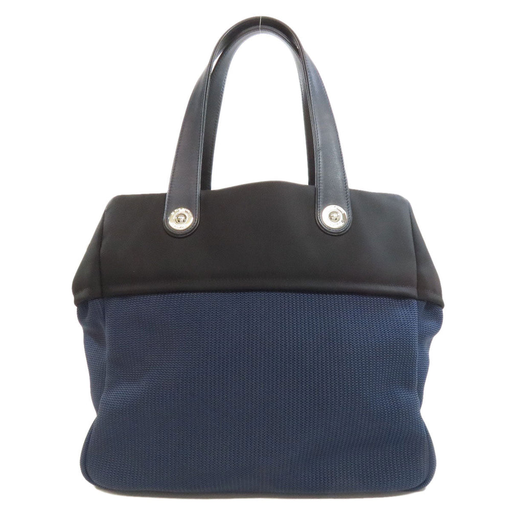 CHANEL Tote Bag Nylon black Paris Biarritz GM SilverMetal