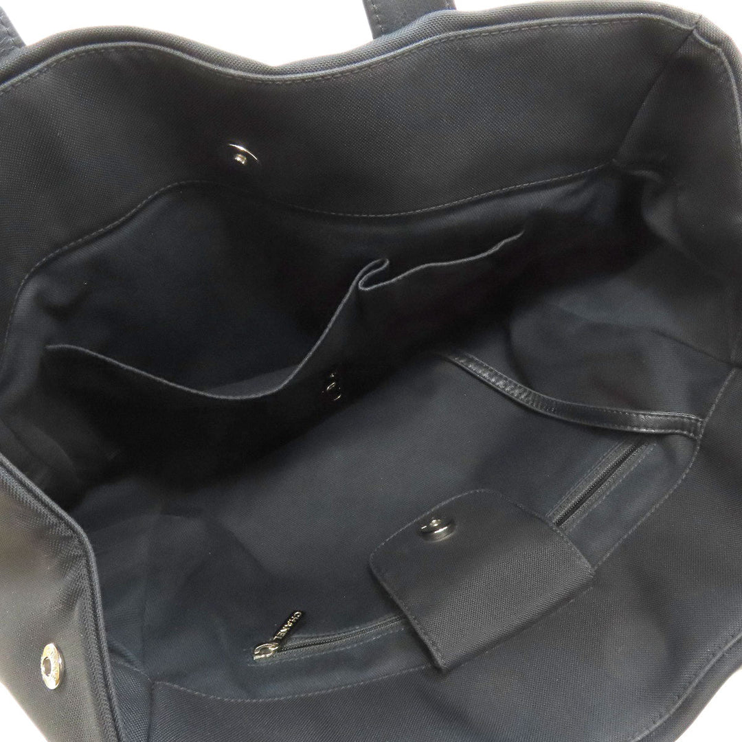 CHANEL Tote Bag Nylon black Paris Biarritz GM SilverMetal