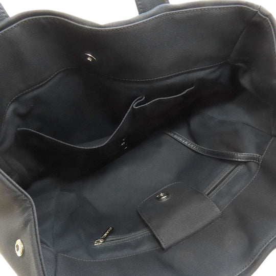 CHANEL Tote Bag Nylon black Paris Biarritz GM SilverMetal