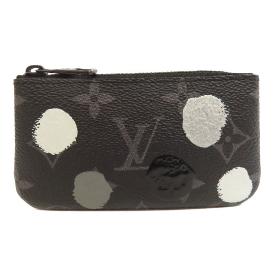 LOUIS VUITTON Key case Key holder  M81929 Monogram Eclipse black Pochette Cle collaboration with Yayoi Kusama mens Used Authentic