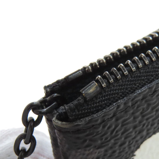 LOUIS VUITTON Key case Key holder  M81929 Monogram Eclipse black Pochette Cle collaboration with Yayoi Kusama mens Used Authentic