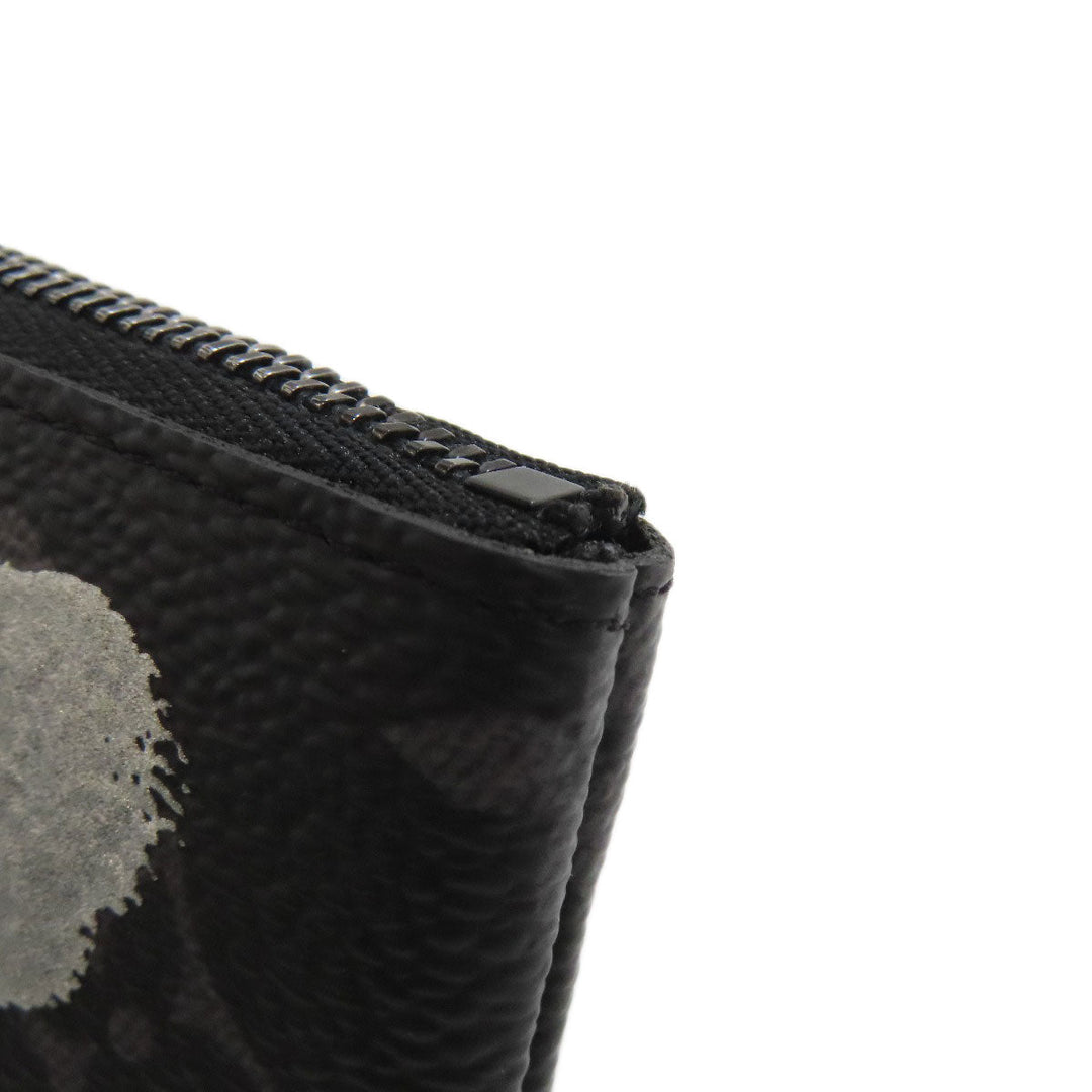 LOUIS VUITTON Key case Key holder  M81929 Monogram Eclipse black Pochette Cle collaboration with Yayoi Kusama mens Used Authentic