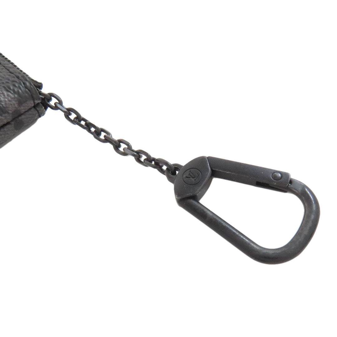 LOUIS VUITTON Key case Key holder  M81929 Monogram Eclipse black Pochette Cle collaboration with Yayoi Kusama mens Used Authentic
