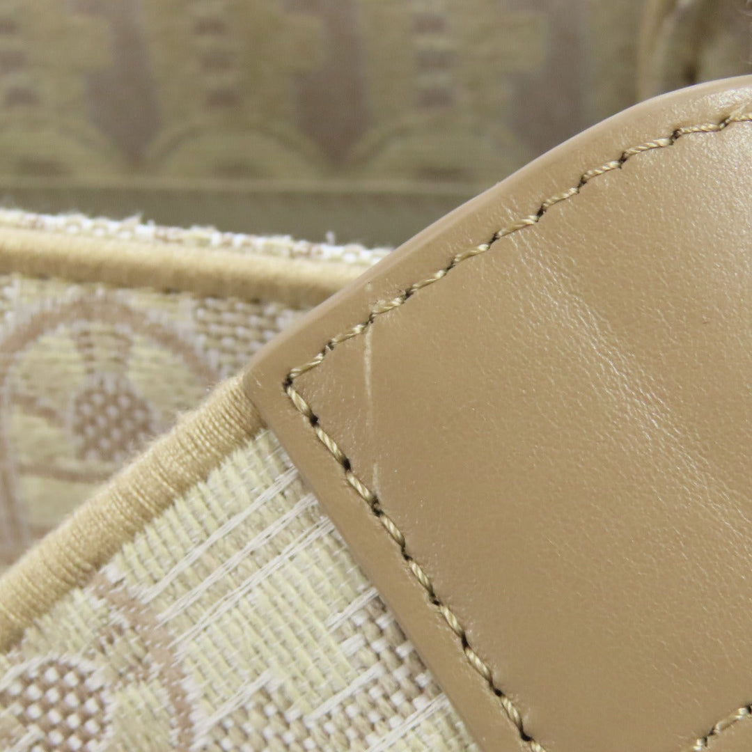 Furla Handbag canvas beige Arch logo 2WAY