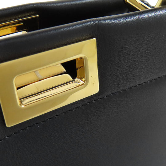 FENDI Handbag Calfskin black Mini Peekaboo Studs 2WAY Women Used Authentic
