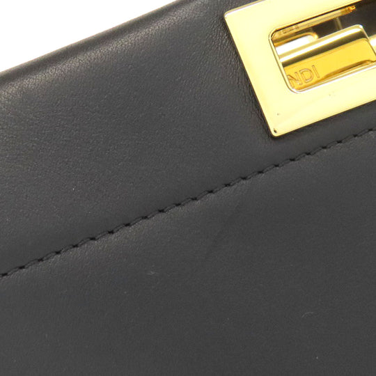 FENDI Handbag Calfskin black Mini Peekaboo Studs 2WAY Women Used Authentic