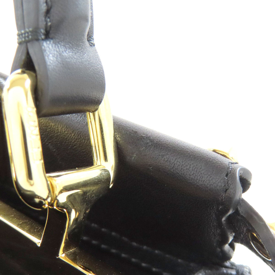 FENDI Handbag Calfskin black Mini Peekaboo Studs 2WAY Women Used Authentic