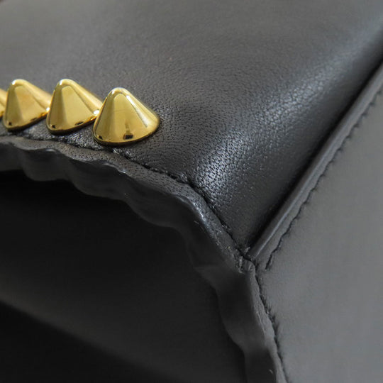 FENDI Handbag Calfskin black Mini Peekaboo Studs 2WAY Women Used Authentic