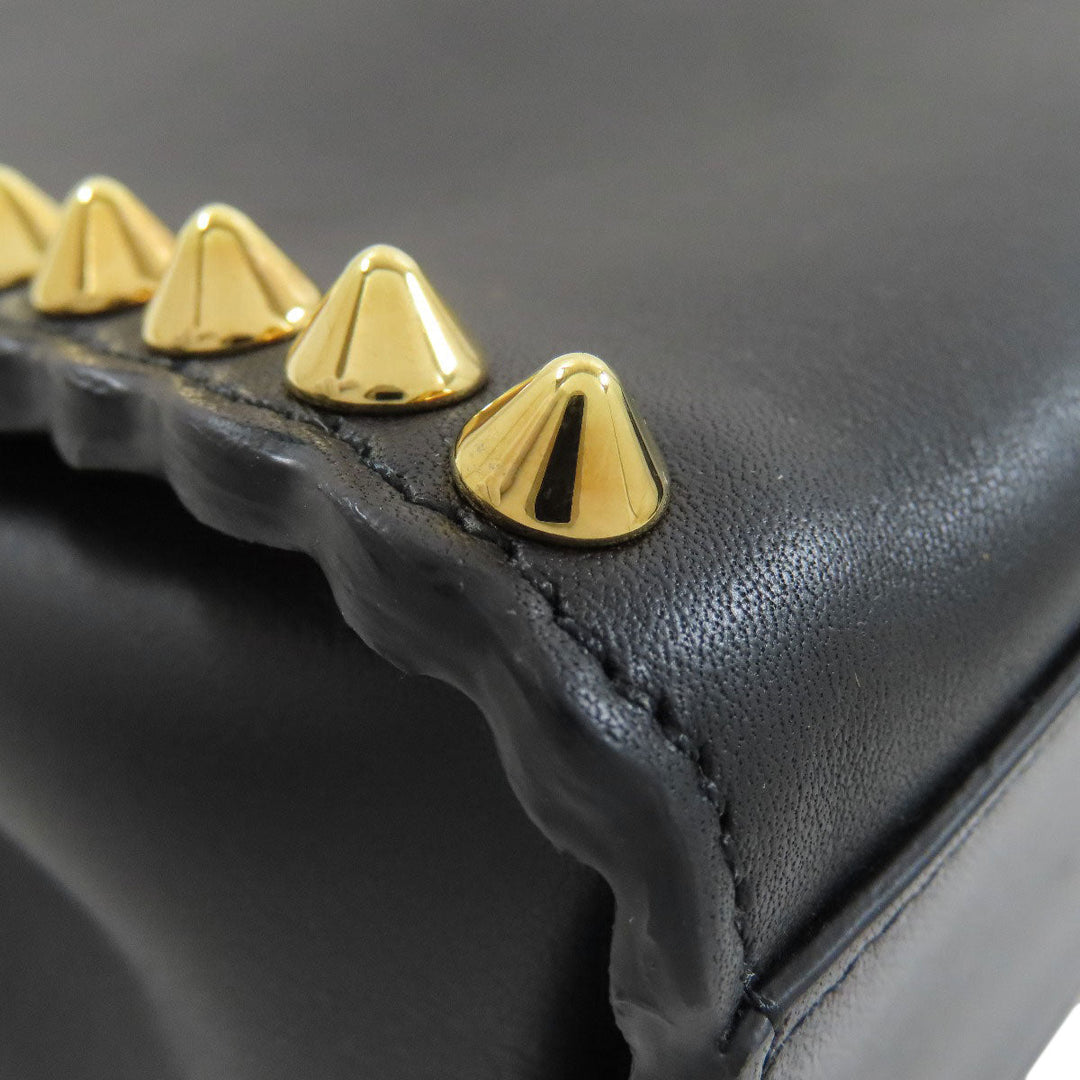 FENDI Handbag Calfskin black Mini Peekaboo Studs 2WAY Women Used Authentic