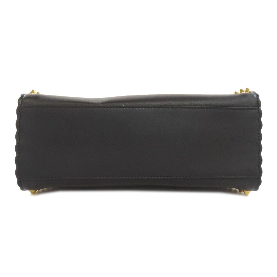 FENDI Handbag Calfskin black Mini Peekaboo Studs 2WAY Women Used Authentic