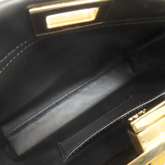 FENDI Handbag Calfskin black Mini Peekaboo Studs 2WAY Women Used Authentic
