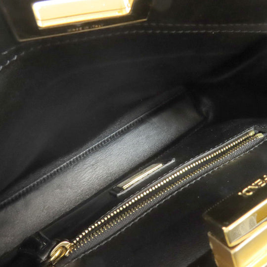 FENDI Handbag Calfskin black Mini Peekaboo Studs 2WAY Women Used Authentic