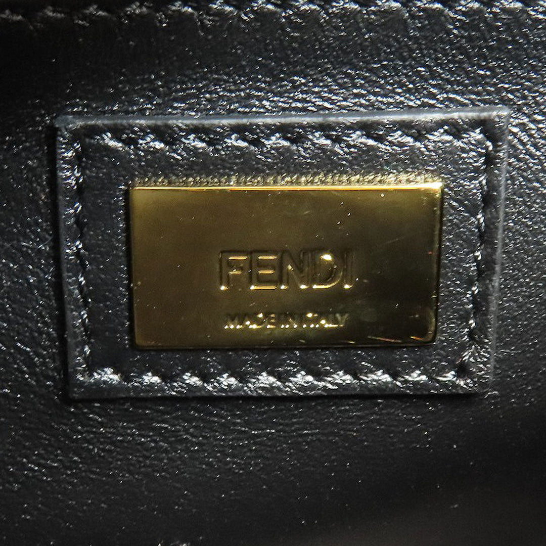 FENDI Handbag Calfskin black Mini Peekaboo Studs 2WAY Women Used Authentic