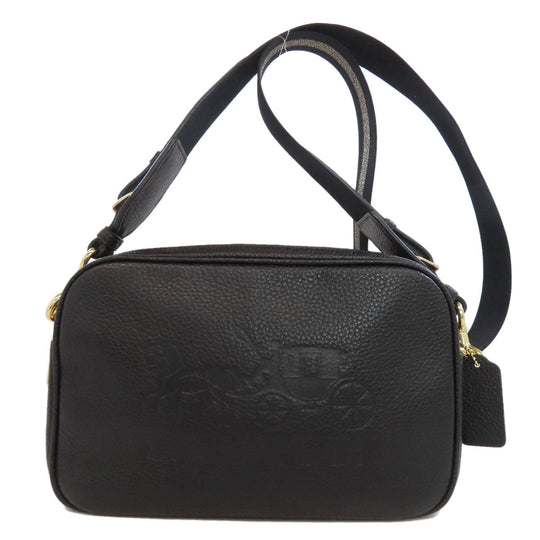 COACH Shoulder Bag 75818 leather black Hose and carriage