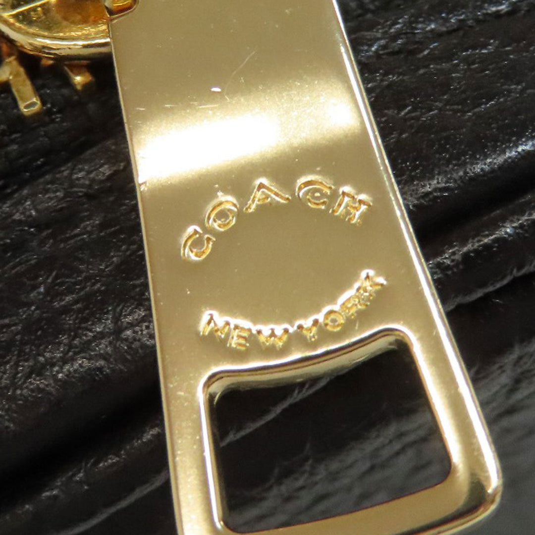 COACH Shoulder Bag 75818 leather black Hose and carriage