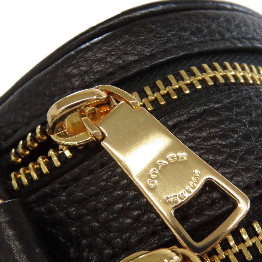 COACH Shoulder Bag 75818 leather black Hose and carriage