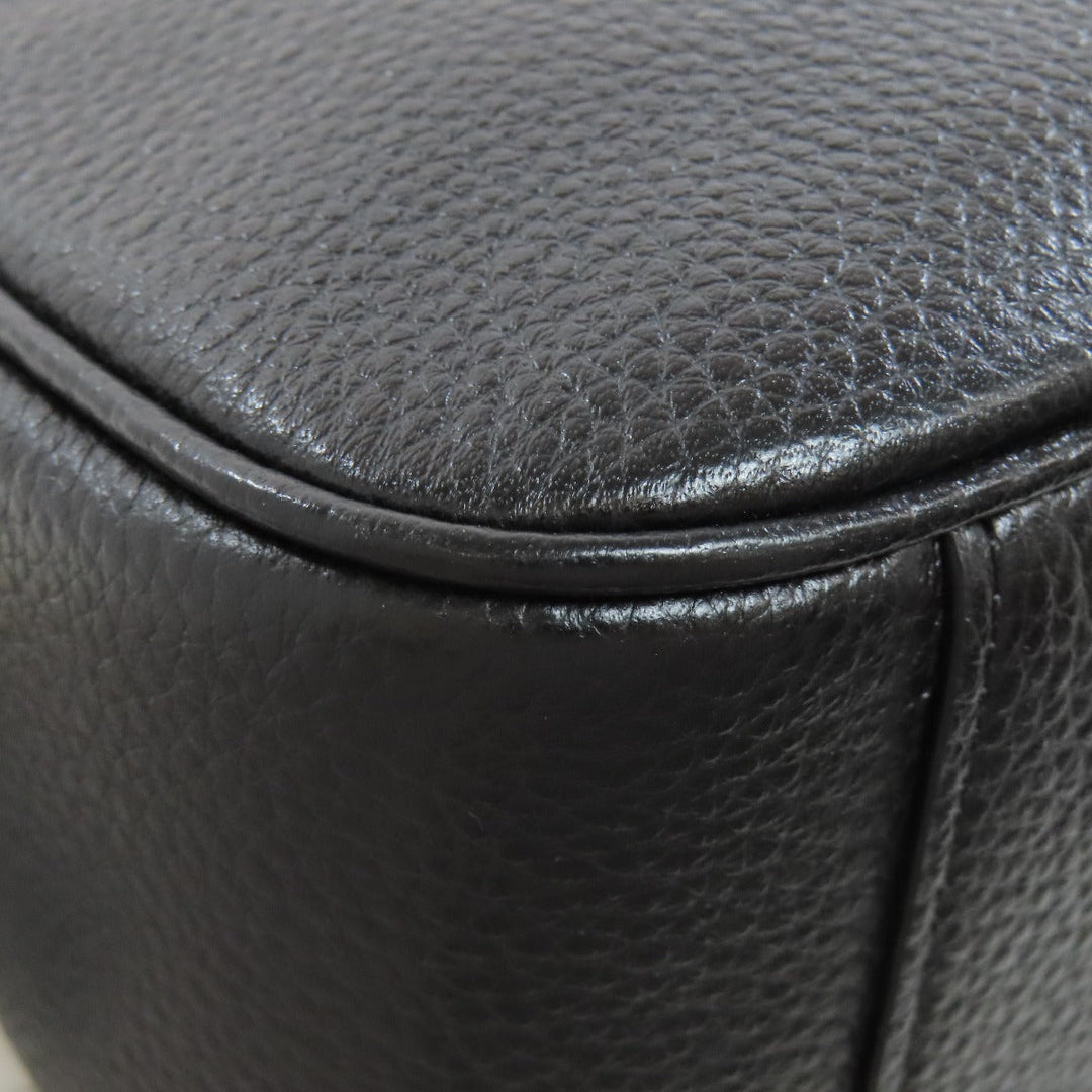 COACH Shoulder Bag 75818 leather black Hose and carriage