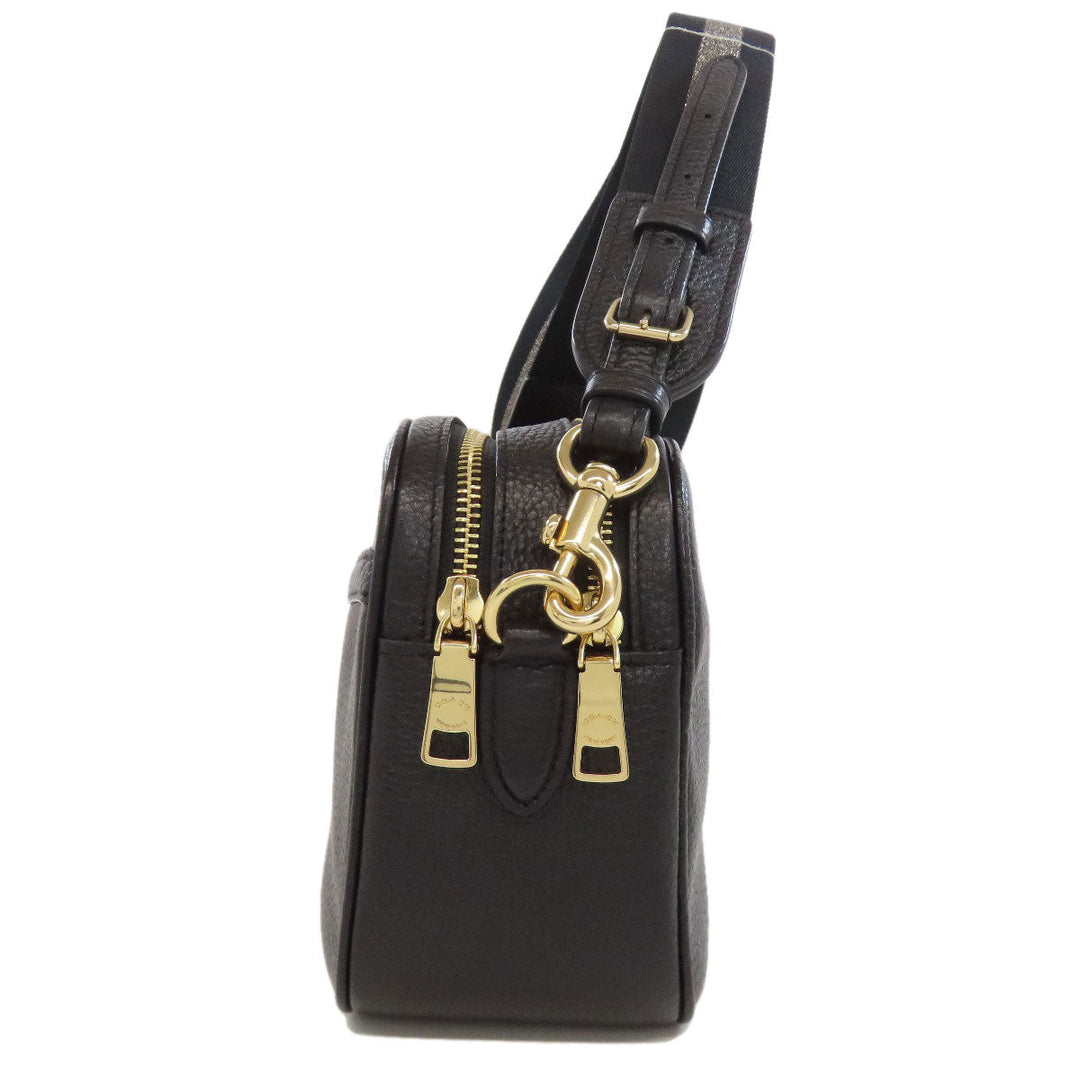 COACH Shoulder Bag 75818 leather black Hose and carriage