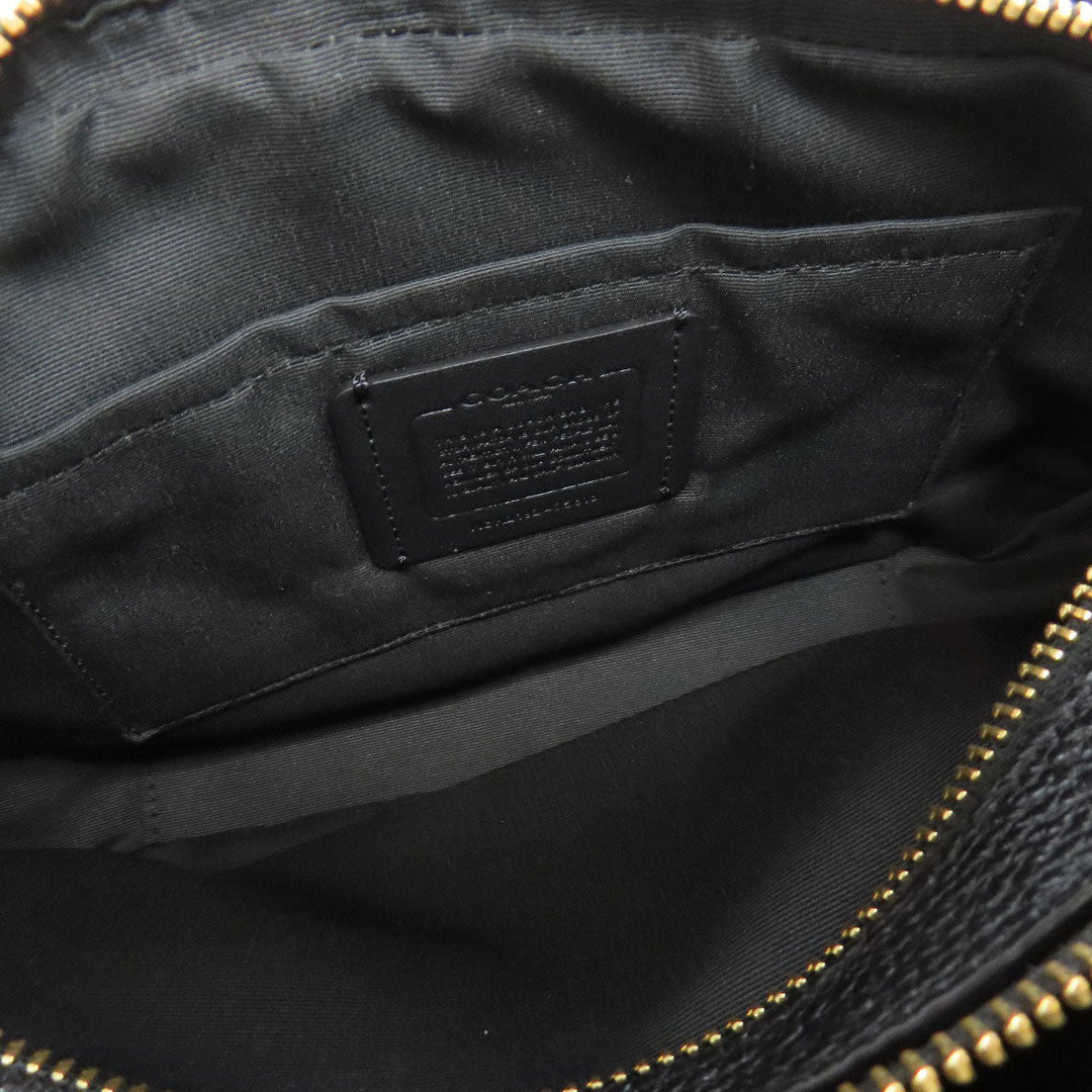 COACH Shoulder Bag 75818 leather black Hose and carriage